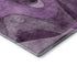 5' X 8' Purple And Ivory Abstract Washable Area Rug With UV Protection