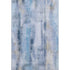 5' X 8' Blue And Ivory Abstract Washable Area Rug With UV Protection