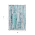 8' X 10' Teal And Ivory Abstract Washable Area Rug With UV Protection
