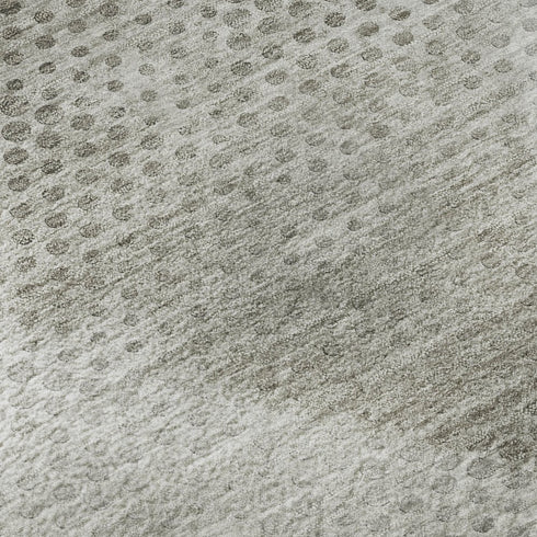 9' X 12' Gray And Ivory Geometric Washable Area Rug With UV Protection