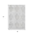 9' X 12' Ivory And Silver Geometric Washable Area Rug With UV Protection