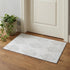 9' X 12' Ivory And Silver Geometric Washable Area Rug With UV Protection