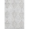 9' X 12' Ivory And Silver Geometric Washable Area Rug With UV Protection