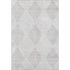 9' X 12' Ivory And Silver Geometric Washable Area Rug With UV Protection