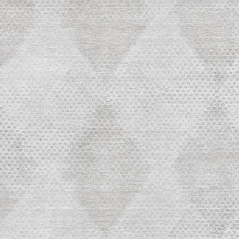 9' X 12' Ivory And Silver Geometric Washable Area Rug With UV Protection