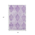 9' X 12' Lavender And Ivory Geometric Washable Area Rug With UV Protection