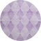9' X 12' Lavender And Ivory Geometric Washable Area Rug With UV Protection