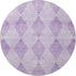 9' X 12' Lavender And Ivory Geometric Washable Area Rug With UV Protection