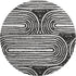 9' X 12' Black And Ivory Geometric Distressed Washable Area Rug With UV Protection
