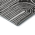 9' X 12' Black And Ivory Geometric Distressed Washable Area Rug With UV Protection