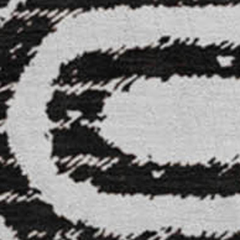 9' X 12' Black And Ivory Geometric Distressed Washable Area Rug With UV Protection