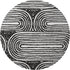 9' X 12' Black And Ivory Geometric Distressed Washable Area Rug With UV Protection