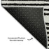 9' X 12' Black And Ivory Geometric Distressed Washable Area Rug With UV Protection