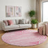 9' X 12' Blush And Ivory Geometric Distressed Washable Area Rug With UV Protection