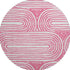 9' X 12' Blush And Ivory Geometric Distressed Washable Area Rug With UV Protection