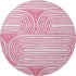 9' X 12' Blush And Ivory Geometric Distressed Washable Area Rug With UV Protection