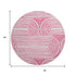 9' X 12' Blush And Ivory Geometric Distressed Washable Area Rug With UV Protection