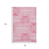 9' X 12' Blush And Ivory Geometric Distressed Washable Area Rug With UV Protection