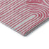 9' X 12' Blush And Ivory Geometric Distressed Washable Area Rug With UV Protection
