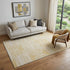 9' X 12' Gold And Ivory Geometric Distressed Washable Area Rug With UV Protection