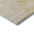 9' X 12' Gold And Ivory Geometric Distressed Washable Area Rug With UV Protection