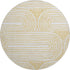 9' X 12' Gold And Ivory Geometric Distressed Washable Area Rug With UV Protection