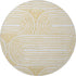 9' X 12' Gold And Ivory Geometric Distressed Washable Area Rug With UV Protection