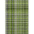 9' X 12' Green Gray And Ivory Plaid Washable Area Rug With UV Protection