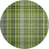 9' X 12' Green Gray And Ivory Plaid Washable Area Rug With UV Protection