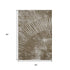 9' X 12' Chocolate And Ivory Geometric Washable Area Rug With UV Protection