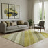 5' X 8' Gold And Ivory Striped Washable Area Rug With UV Protection
