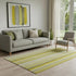 5' X 8' Gold And Ivory Striped Washable Area Rug With UV Protection