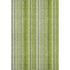 5' X 8' Green And Ivory Striped Washable Area Rug With UV Protection