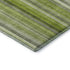 5' X 8' Green And Ivory Striped Washable Area Rug With UV Protection