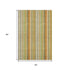 5' X 8' Khaki Orange And Beige Striped Washable Area Rug With UV Protection