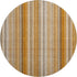 8' Rust And Gray Striped Washable Round Rug With UV Protection