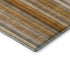 8' Rust And Gray Striped Washable Round Rug With UV Protection