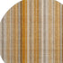 8' Rust And Gray Striped Washable Round Rug With UV Protection