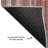 5' X 8' Red And Ivory Striped Washable Area Rug With UV Protection