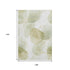9' X 12' Green Gold And Ivory Abstract Washable Area Rug With UV Protection