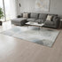 8' X 10' Ivory And Beige Abstract Washable Area Rug With UV Protection