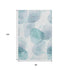 8' X 10' Teal And Ivory Abstract Washable Area Rug With UV Protection