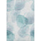 8' X 10' Teal And Ivory Abstract Washable Area Rug With UV Protection