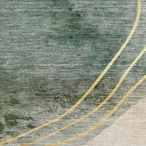 5' X 8' Beige Copper And Taupe Abstract Washable Area Rug With UV Protection