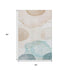 5' X 8' Beige Ivory And Teal Abstract Washable Area Rug With UV Protection