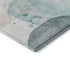 5' X 8' Beige Ivory And Teal Abstract Washable Area Rug With UV Protection