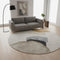 8' Brown And Gray Abstract Washable Round Rug With UV Protection