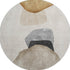 8' Brown And Gray Abstract Washable Round Rug With UV Protection