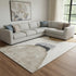 8' X 10' Brown And Gray Abstract Washable Area Rug With UV Protection