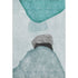 8' X 10' Teal And Gray Abstract Washable Area Rug With UV Protection